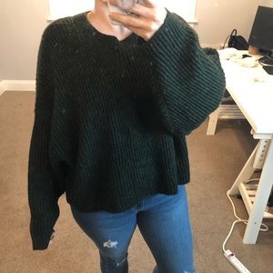 Topshop Green knit Sweater